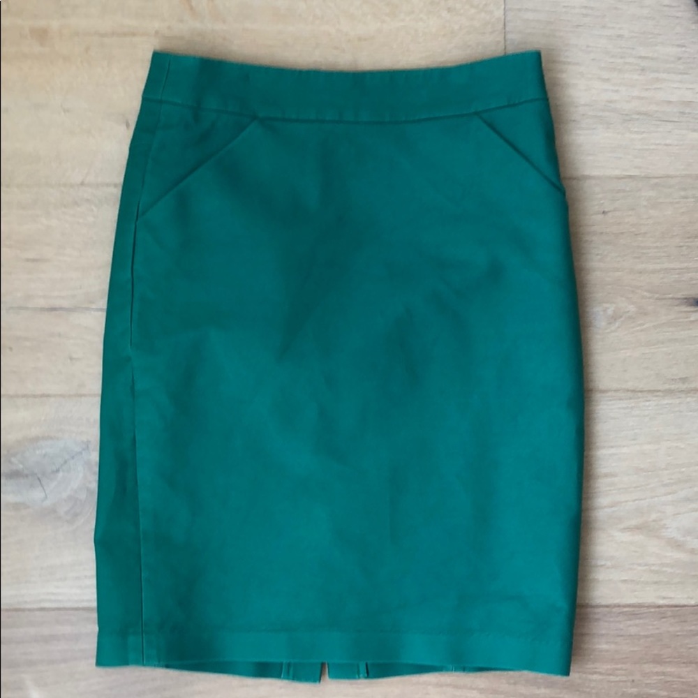 JCREW OUTLET GREEN SKIRT SIZ 2